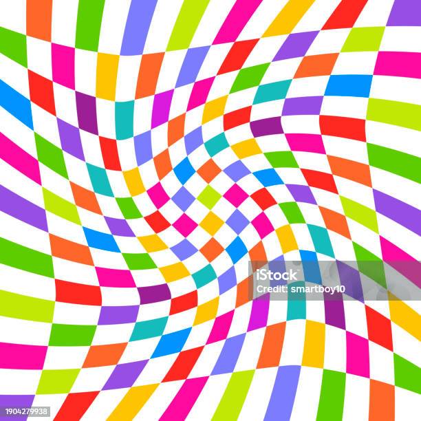 Checker Pattern Distorted Stock Illustration - Download Image Now ...