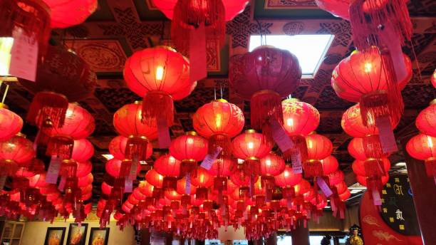 istock Chienese Lanterns in Thai Dragon Temple for New Year 1904320036