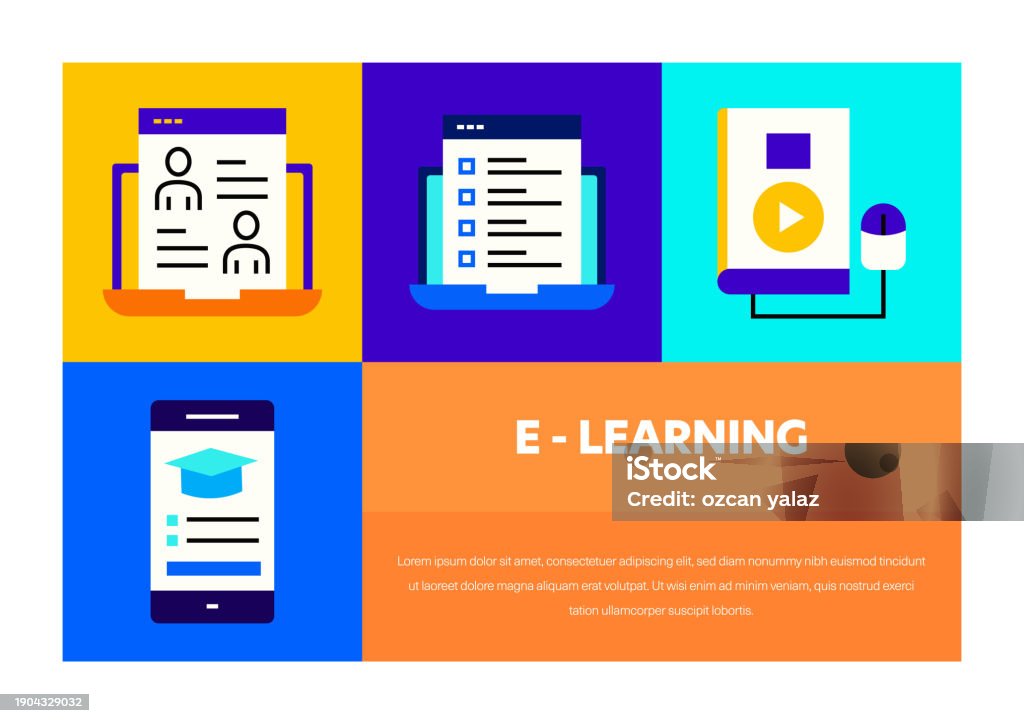 Elearning Banner Examples Elearning Related Vector Banner Design Concept Global Multisphere ...