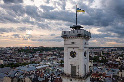 Neighborhood Under Petrovaradin Clocktower In Novi Sad, Serbia