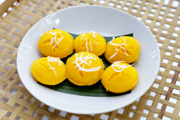 istock Toddy palm cake. Khanom Tarn (Thai dessert) 1904369110
