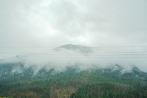 mountain fog on Alps