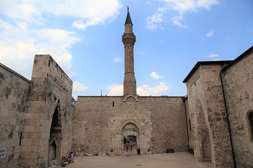 Isparta, Turkey - July 27, 2012: Dündar Bey Madrasa in Eğirdir district was built during the Seljuk period.