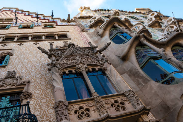 fachadas de la casa amatller y la casa batlló en barcelona, cataluña, españa, europa - cadafalch fotografías e imágenes de stock