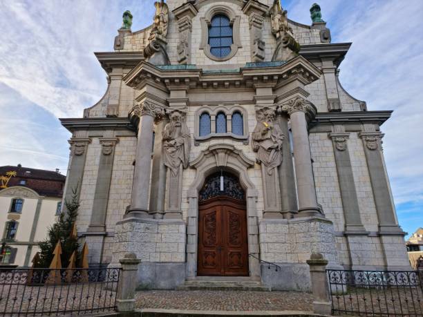 st. nikolaus church (frauenfeld) - frauenfeld imagens e fotografias de stock