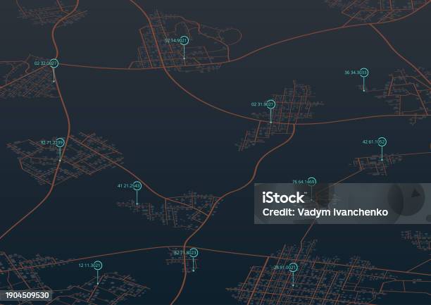 Graphic Visualization Background Data On Map Graph Abstract Vector Map ...