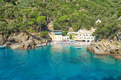 Bay with cristal clear turquoise colored water