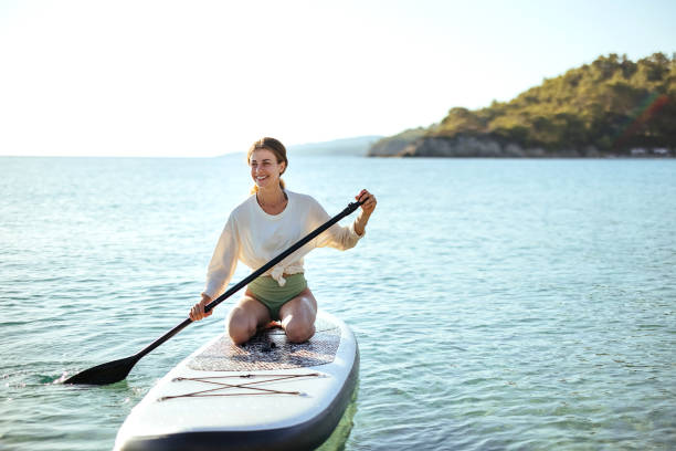 I enjoy water sports stock photo