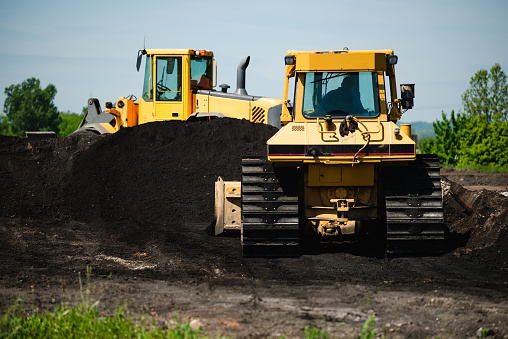 Bulldozer, Construction Industry, Construction site, Europe,