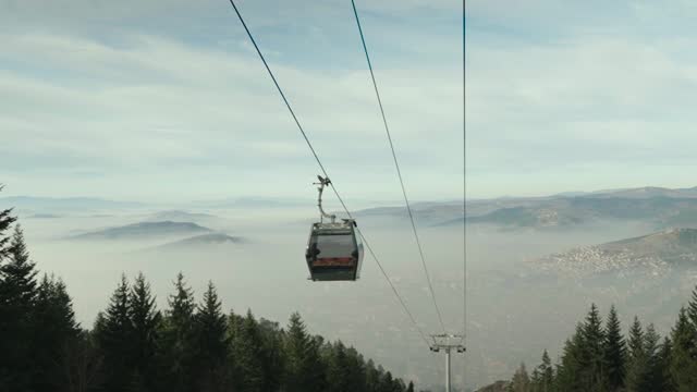 Cable Car in Sarajevo During Winter