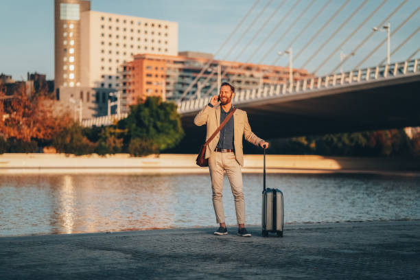 istock Businessman on business travel 1904701642