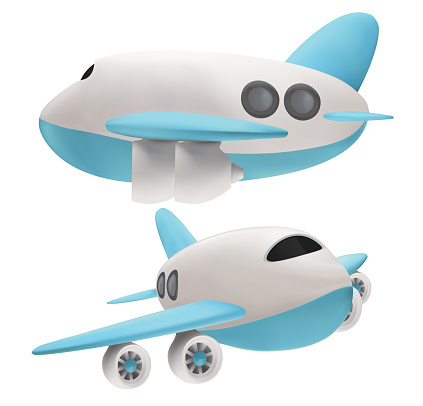 Airplane isolated on white background. Vector illustration. Eps 10.