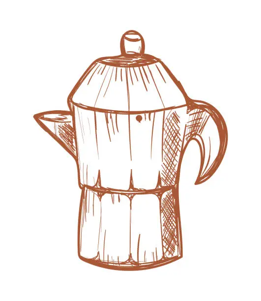 Vector illustration of moka pot icon