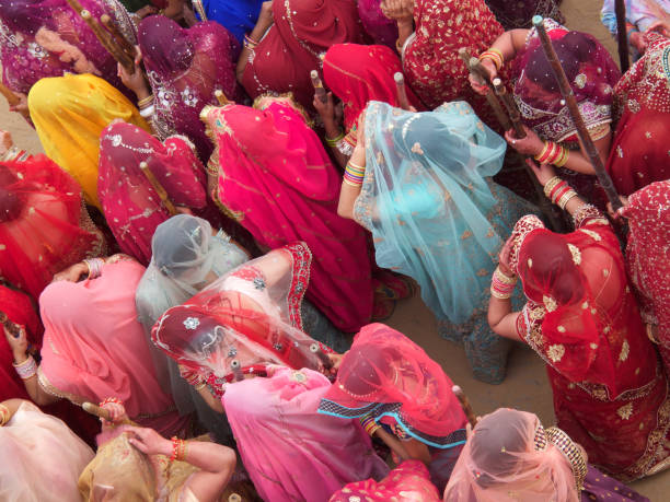 Women at Holi festival