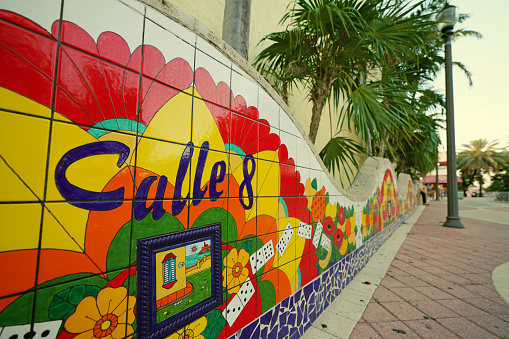 Miami, FL - USA - 11-30-2023: Domino Park on Calle Ocho in the Little Havana District of Miami