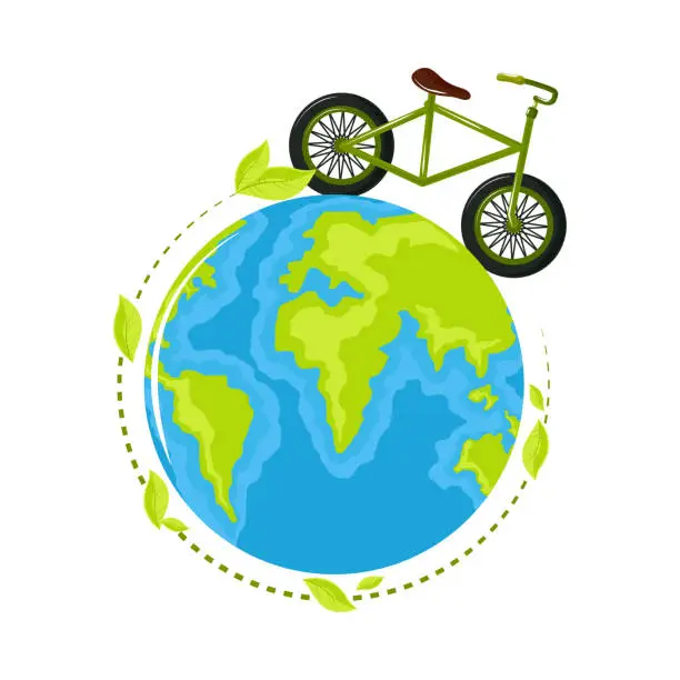 Vector illustration of world car free day, theme