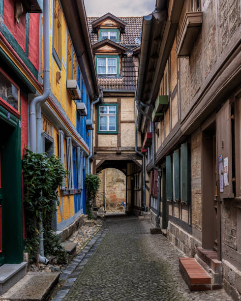istock Charming medieval colorful downtown in Quedlinburg 1904888222