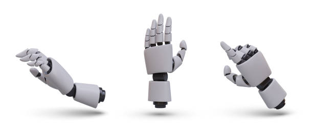 istock 3D bionic multi grip prostheses in different positions. Modern ways of rehabilitation 1904951058