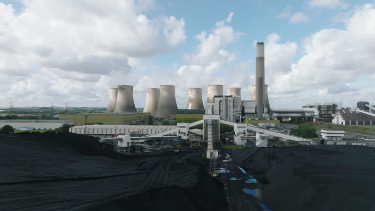 Drone view of Ratcliffe on Soar Power Station in Nottinghamshire