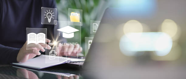 istock Concept of Online education. man use Online education training and e-learning webinar on internet 1905000490
