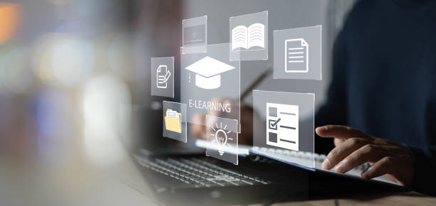 istock Concept of Online education. man use Online education training and e-learning webinar on internet 1905000492