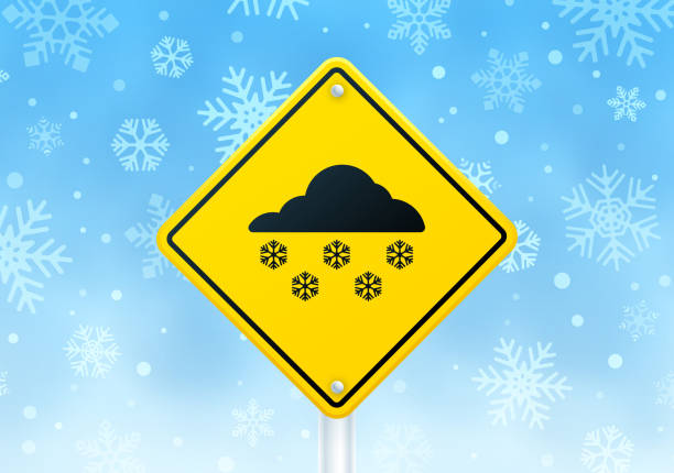 ilustraciones, imágenes clip art, dibujos animados e iconos de stock de señal de advertencia de tormenta de nieve - ski insurance