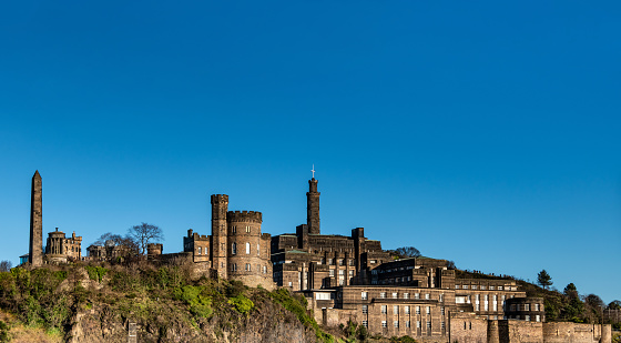 Historic Scottish Government buildings on Calton Hill in Edinburgh