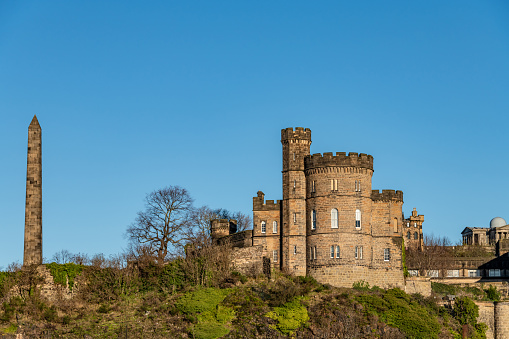 Historic Scottish Government buildings on Calton Hill in Edinburgh