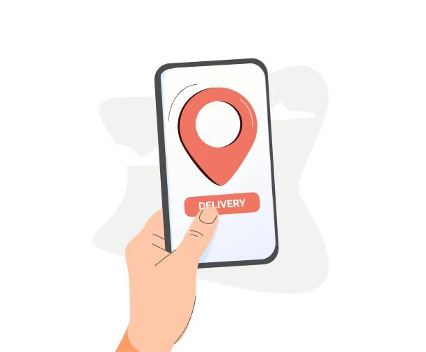 istock Online delivery service concept. Hand drawn style vector design illustrations. Online delivery phone concept. Shipping 1905044463