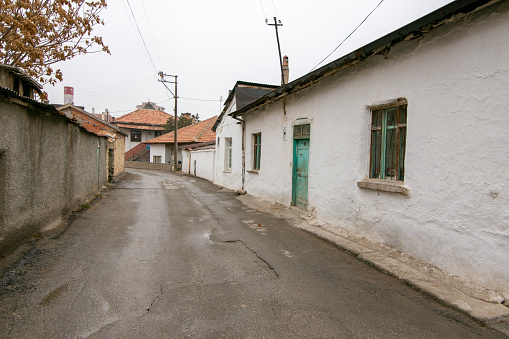 Karaman, Türkiye, An Empty Street with Old Houses