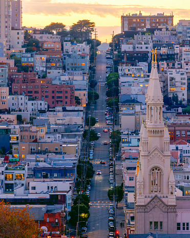 Blue hour from the top of the Coit Tower