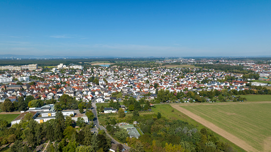 German village - aerial view