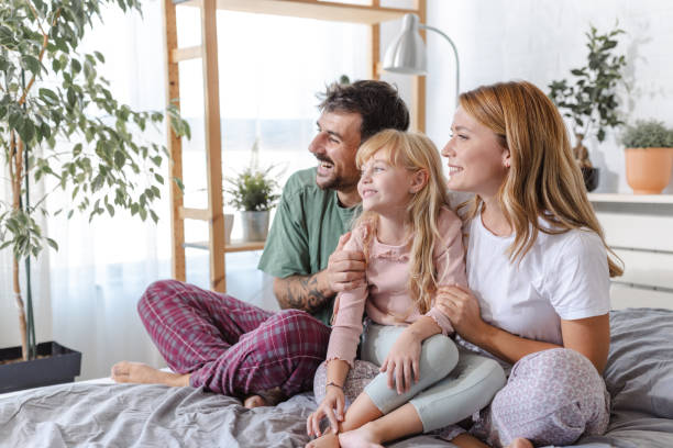 istock Happy family enjoying weekend morning 1905197074
