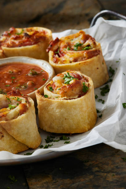 istock Crispy Air Fried Tortilla Pizza Rolls 1905210117