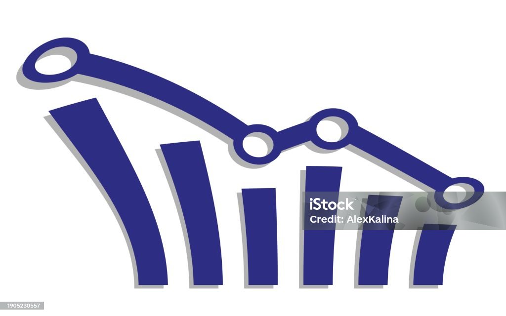 Conceptual Graph With Decrease Report Diagram With Recession And ...