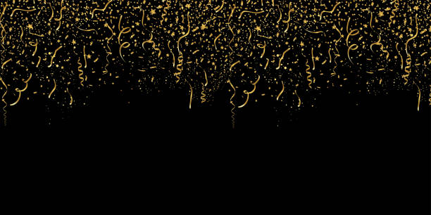 istock festive party with gold confetti in black background 1905297815