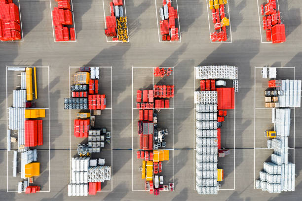 istock Large Group of Construction Materials, Aerial View 1905353035