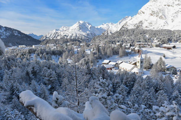 istock Maloja the morning after a snowfall 1905394394