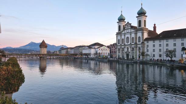 istock Lucerne with church and river 1905420752