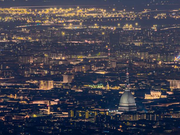 istock Night view of Turin 1905443965
