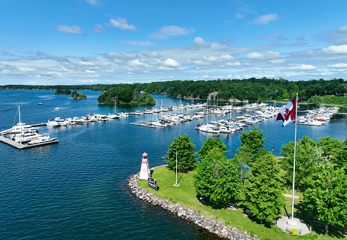 The beauty of Gananoque in Ontario during the enchanting summer season.Canada