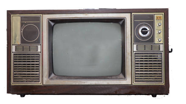 istock Vintage television old TV isolate on white 1905526118