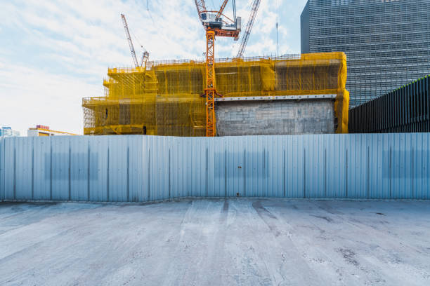 Barrier construction safety fence Barrier construction safety fence wood and wire fence designs pictures stock pictures, royalty-free photos & images