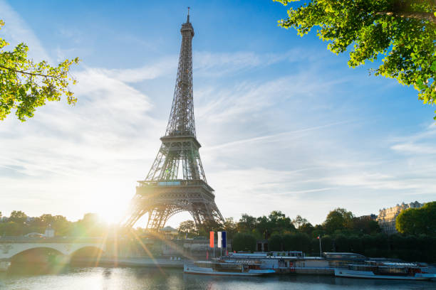 istock eiffel tour and from Trocadero, Paris 1905541501