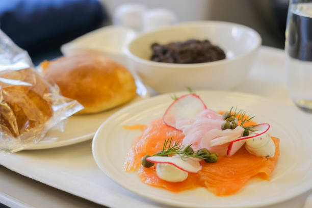 istock Entree on a business class flight from Sydney to Kuala Lumpur 1905749215