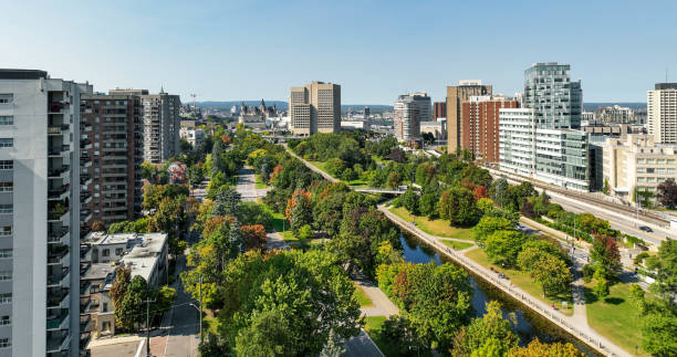 Aerial video of Ottawa University