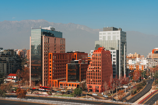 Financial district in Santiago