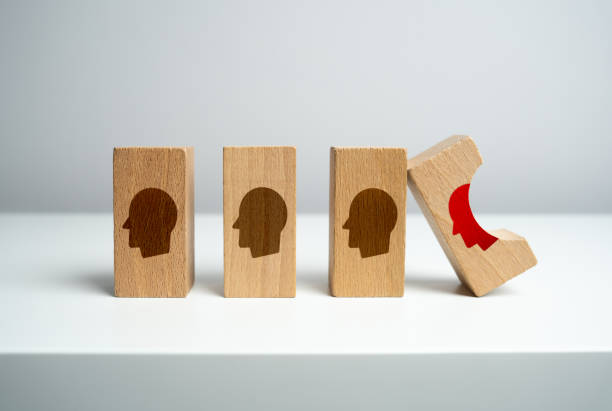 istock Nervous breakdown and mental burnout. Diseases. Memory problems. Decay and collapse. Lose your mind. Past trauma and hard experiences stress. Mental disorder, illness. Personality breakdown. 1905820255