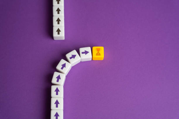 istock Reach the prize. Complete side missions. Intermediate successes. Take a break from the center line of the course. Try different directions of development. 1905820682