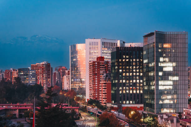 istock Financial district in Santiago at dusk 1905821859